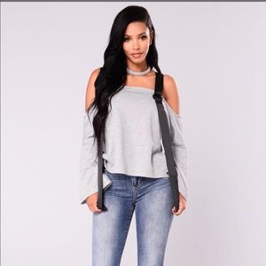 Fashion Nova off the shoulder sweatshirt